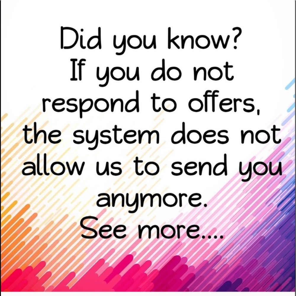 **** REGARDING OFFERS